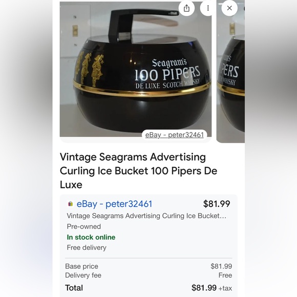 Seagram’s 100 pipers piping, deluxe round ice bucket - Picture 8 of 10